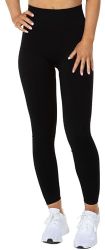 Divina Collant sans couture Signature, le legging parfait pour le fitness, le yoga, la course à pied et la vie quotidienne. Noir XS
