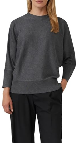 s.Oliver Strickpullover mit Fledermausärmeln und Rippbündchen