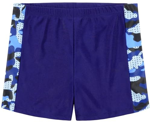 Aomig Maillot de Bain pour Garçon, Short de Bain pour Enfants À Imprimé Amusant À Séchage Rapide, Short de Plage de Vacances pour Enfants avec Poches et Cordons de Serrage Réglables(Taille 8)