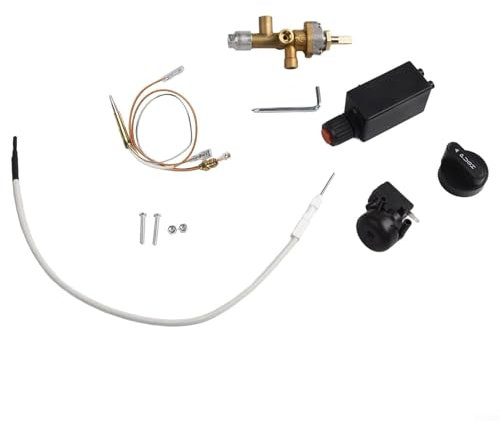 Sumsoctober 7 Stück Gasheizung Sicherheits Kit, Terrasse Gasheizung Ersatzteile Automatische Absperrventil Messing Constructio für Haus Garten
