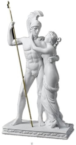 HABITZ Weiße Ares Aphrodite Statue Aus Kunstharz Griechische Götterpaare Skulptur Abstrakte Kunst Heimtextilien Statuen Dekoration Romantische Figur for Büro,Regal,Kaminsims,Innenbereich,Schreibtisch