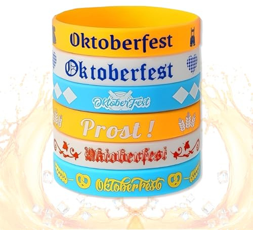 6 Bierfeste armband, Bier-Themen-regenbogen armband, ideal als Geschenk für Bierpartys und Zusammenkünfte.