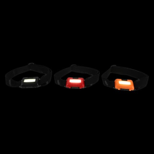 BCOATH Leichter Scheinwerfer Campinglampe 3 Stück Herbst Geschenkideen | Polyester Webbing, Drei Aaa Batterien, 50 Meter Reichweite, 20 Stunden Laufzeit, für Helme und Rucksäcke