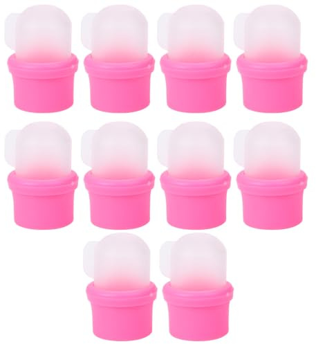 Garneck 10 Stück Nagel Soaker Abdeckungen aus PP Wiederverwendbare Nagellackentferner Kappen für Maniküre Fest Sitzend Tragbar Praktisches Nagelentferner Werkzeug für Zuhause und Profi