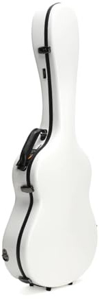 MKLHAVB Custodia rigida for chitarra classica da 39 pollici in fibra di vetro bianca brillante for strumento musicale