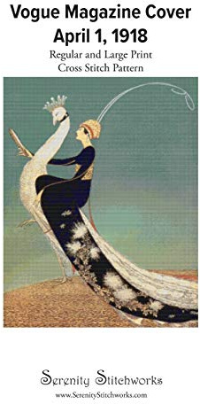 Vogue Magazine Cover - April 1, 1918 Cross Stitch Pattern: Regular and Large Print Cross Stitch Chart