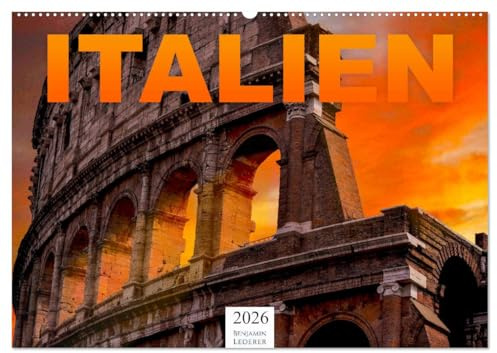 Italien - Südeuropa (Wandkalender 2026 DIN A2 quer), CALVENDO Monatskalender: Zwöfl unvergessliche Bilder aus Italien. (CALVENDO Orte)