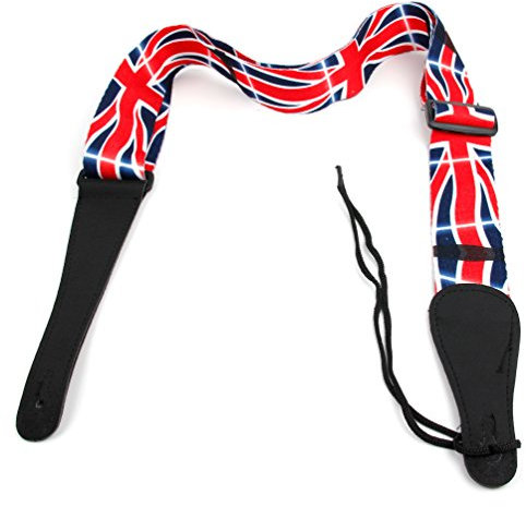 Bray Premium Universal Union Jack Guitar Strap With Reinforced Ends - Perfect For Any Acoustic, Electric, Bass And Classical Guitar.