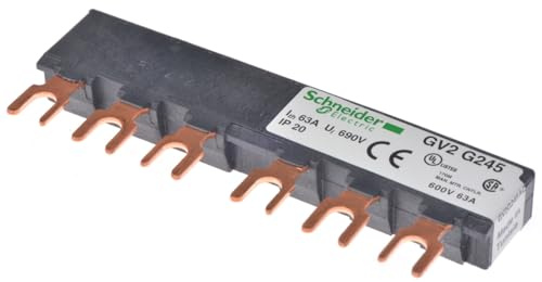 Schneider Electric, Linergy FT - Comb busbar - 63 A - 2 tap-offs - 45 mm pitch, GV2G245