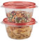 Rubbermaid TakeAlongs Small Bowl Food Storage Containers, 3.2 Cup, Tint Chili, 2 Count FG7F6700FCLR