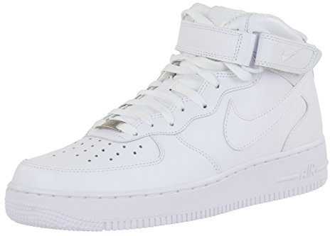 Nike Men's Nike Air Force 1 Mid 07 315123111 Hightop, White, 10