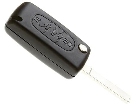 Jongo - Carcasa de Llave con Hoja VA2 Compatible con Citroën Berlingo y Peugeot Partner | CE0536 | Funda Llave Plip Coche y Utilitario Mando a Distancia 3 Botones