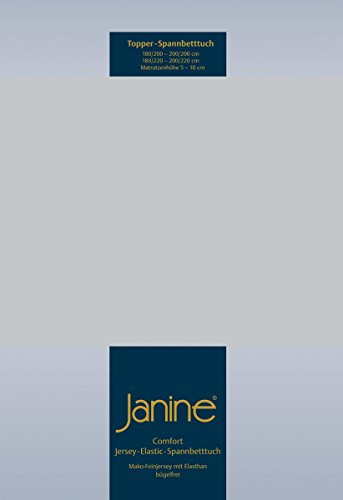 Janine 5001 Topper-Spannbetttuch Elastic 90/190 bis 120/200 cm Silber Fb. 18