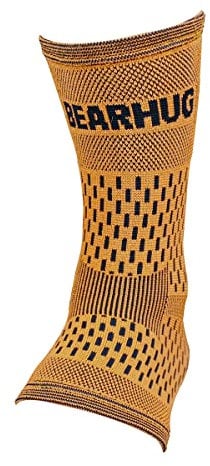 Bearhug Ankle Support for Men and Women - Ankle Brace for Sprained Ankle, Ligament Damage and Achilles Tendonitis Support - Bamboo Ankle Strap for Sports, Running, Gym, M