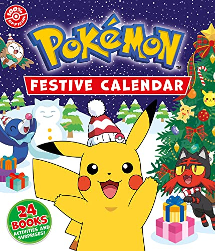 Pokemon: Festive Calendar: A festive collection of 24 books, activities and surprises!: The perfect Christmas Advent Calendar gift for Pokemon fans aged 6 years and over