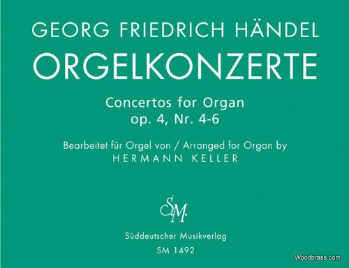 SÃ?DDEUTSCHER MUSIKVERLAG HAENDEL G.F. - ORGELKONZERTE FUR ORGEL ALLEIN MIT PEDAL. HEFT 2 OP. 4 - ORGEL Klassische Noten Orgel