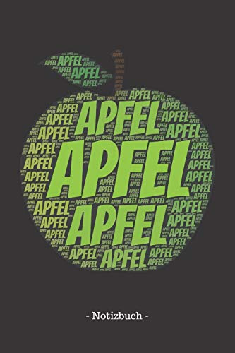Apfel: Notizbuch, Notizblock | Kariert, Karierte, Kariertes, Karo-Raster | DIN A5, 120 Seiten | Notizen, Ideen, Gedanken, Erinnerungen, Termine, Planer, Tagebuch, Organisation