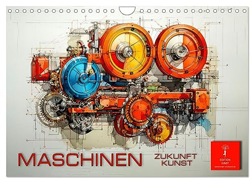 Maschinen Zukunft Kunst (Wandkalender 2026 DIN A4 quer), CALVENDO Monatskalender: Maschinen Zukunft Kunst - die perfekte Mischung aus Technik und Design. (CALVENDO Technologie)