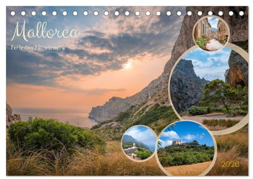 Mallorca - Perle des Mittelmeers (Tischkalender 2026 DIN A5 quer), CALVENDO Monatskalender: Eine bunte Sammlung von Bildern der Baleareninsel Mallorca. (CALVENDO Orte)