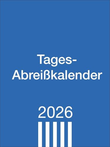 Tagesabreißkalender klein 2026: Praktischer Tischkalender zum Abreißen. Büro-Kalender mit großer Datumsanzeige, Anekdoten und Rätsel. Kleiner Tageskalender zum Aufstellen. (Tagesabreißkalender Heye)