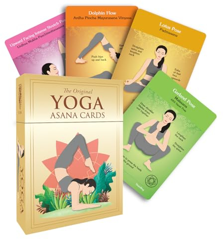 Das Original Yoga Asana Karten – Workout-Deck mit über 120 Posen – Sequenzierungsdeck mit Queues und Sanskrit-Namen für Anfänger und Lehrer – Einzigartiges Geschenk für Frauen oder jeden
