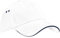 Beechfield B015CWHI-FNA Ultimate 5-Panel Sandwich Peak Mütze, White/French Navy, Einheitsgröße