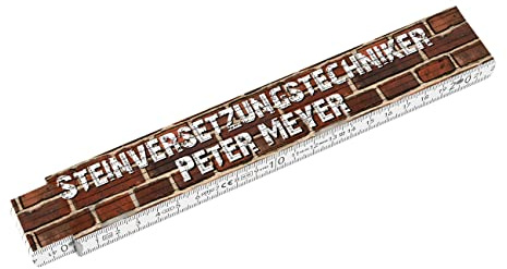 Cera & Toys® Zollstock mit kostenlosen Namensaufdruck - Maurer -