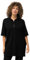 Ulla Popken Damen Basic Poloshirt T-Shirt, schwarz, 66-68