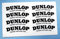 DUNLOP set mit 8 'LACK ANGEBRACHTE FÜR' Alu & Speichenrad logo aufkleber 80mm breit