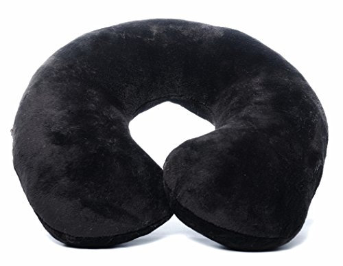 Inware 7009 - Nackenkissen, schwarz, Nackenhörnchen