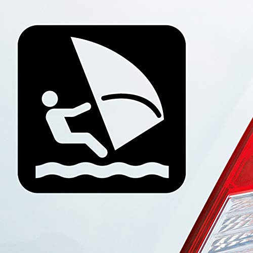 Hellweg Druckerei Windsurfer Surfing Wind Surfer Kite Sport Auto Aufkleber Sticker Heckscheibenaufkleber