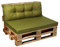 Garden Factory Palettenkissen Palettenauflagen Sitzkissen, Rückenlehne, Set, Gesteppt + Flach (Set (Sitzkissen 120x80+Rückenlehne 120x50), Limette)
