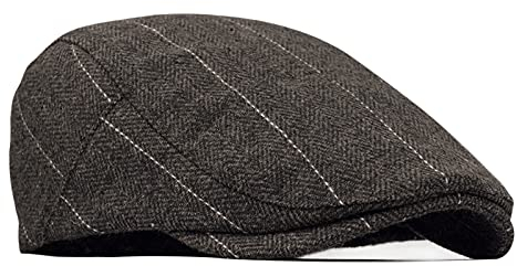 besbomig Schiebermütze Barret Flat Cap Schirmmütze für Herren Damen, Gatsby Newsboy Cap Baskenmützen Golfermütze, Frühling Herbst Winter, 55-59cm
