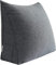 VERCART Rückenkissen für Bett Keilkissen Lesekissen Sofa Rueckenkissen, Moderne Sofakissen Groß Bettkissen Rückenlehne Gepolstert Kopfteil Wandkissen, Keilform Couch Kissen Leinen Anthrazit Grau 45cm