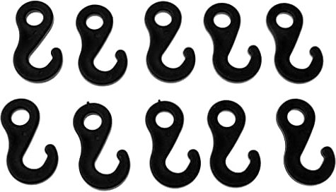 MagiDeal 10pcs Gummiseil Planenseil Spiralhaken Spanngummi Gepäckseil, Schwarz