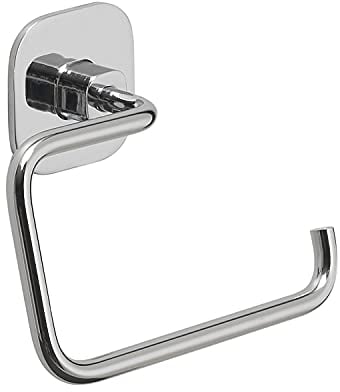 Gedy G-Teide Portarotolo Carta igienica, Misure: 10x13.2x4.5 CM, Porta Carta igienica in Acciaio Inox e Cromall, Finitura cromata, Incluso Biadesivo e Viti, Design R&S, 2 Anni di Garanzia