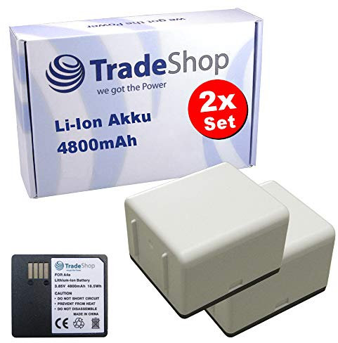 2x Hochleistungs Li-Ion Akku für Arlo Pro 3, Ultra, Ultra + Digitalkamera, Überwachungskamera, Knopfkamera, getarnte Kamera / 3,85V 4800mAh
