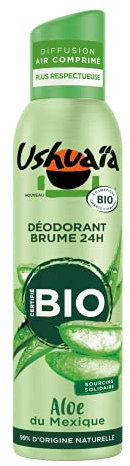 Ushuaia - Déodorant Brume 24h - Aloé - Certifié Bio - Pour Tous les Types de Peaux - 125 ml