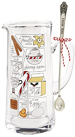 Mud Pie Eggnog Ingredients Pichet de Noël 1,9 l | Cuillère 21,5 cm