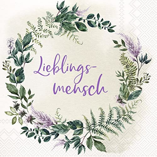 Serviette Kranz Lieblingsmensch 20 Stück