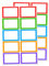 1000 Stück, Bunt Namensschilder Aufkleber Etiketten - 75 x 50 mm, 5 Farben
