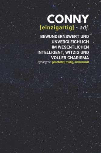 Conny (einzigartig) bewundernswert: Notizbuch inkl. To Do Liste | Das perfekte Geschenk | personalisiert mit dem Namen Conny | Geschenkidee | Geschenke | Name