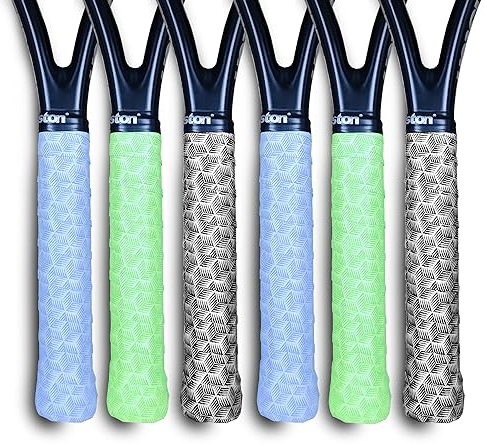Senston Griffband Anti-Rutsch Griffbänder Overgrip für Badminton, Tennis und Squash, 6 Stück