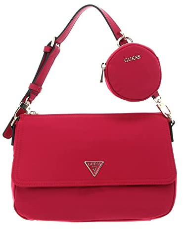 GUESS Eco Gemma Top Zip Shoulder Bag Magenta