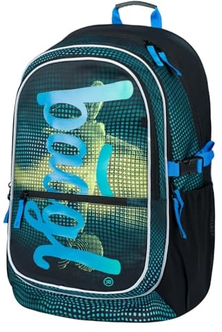 Baagl Schulrucksack für Jungen, Schulranzen für Kinder mit ergonomisch geformter Rücken, Brustgurt und reflektierende Elemente (Football Player)