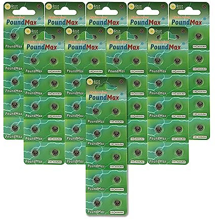 200x AG3 (LR41, LR736,192) 1.5 V - PoundMax Alkaline Button Cell Batteries | 20 x Pack of 10