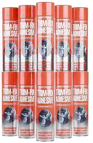 10 Pack Trim Fix 500ml High Temperature Adhesive Glue Spray for Van Lining Carpet (10)