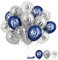 Lingqiang 60th Birthday Decorations for Men, 15 Pieces Navy Blue Silver Happy Latex Balloons Set Him, Party Age 60 Years Old Decor Celebration Supplies (Lq-01)