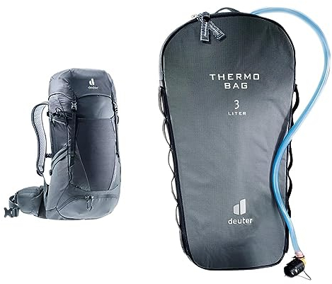 deuter Futura Pro 36 Wanderrucksack, Black-graphite & Streamer Thermo Bag 3.0 l isolierende Tasche Trinksysteme