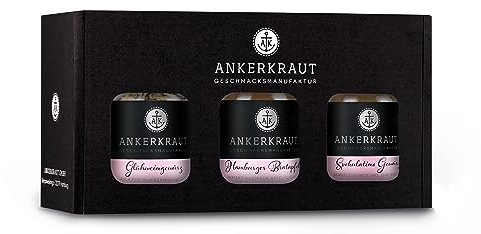 Ankerkraut Weihnachtszauber Gewürz-Box, mit Glühwein, Spekulatius und Hamburger Bratapfel als Gewürze, winterlicher Genuss zu Weihnachten, Adventszeit genießen, einfach Backen und Kochen